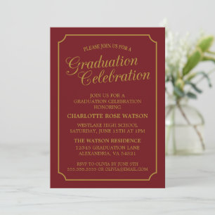 CLASSY CHIC ELEGANT GRADUATION PARTY INVITATION
