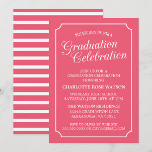 CLASSY CHIC ELEGANT GRADUATION PARTY INVITATION