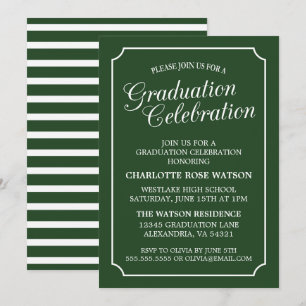 CLASSY CHIC ELEGANT GRADUATION PARTY INVITATION