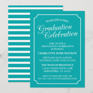 CLASSY CHIC ELEGANT GRADUATION PARTY INVITATION