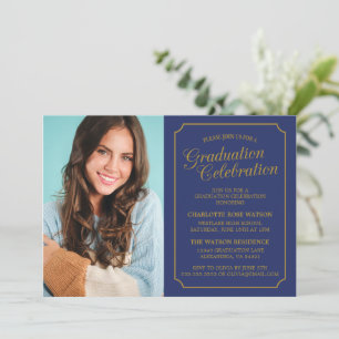 CLASSY CHIC ELEGANT GRADUATION PARTY INVITATION