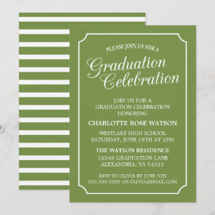 CLASSY CHIC ELEGANT GRADUATION PARTY INVITATION
