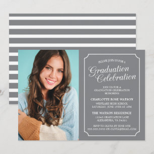 CLASSY CHIC ELEGANT GRADUATION PARTY INVITATION