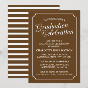 CLASSY CHIC ELEGANT GRADUATION PARTY INVITATION