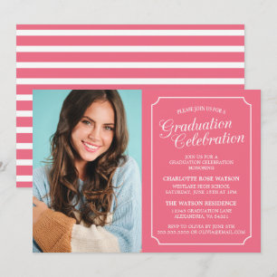 CLASSY CHIC ELEGANT GRADUATION PARTY INVITATION