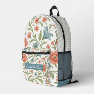 Classy Chic Floral Art Pattern Printed Backpack