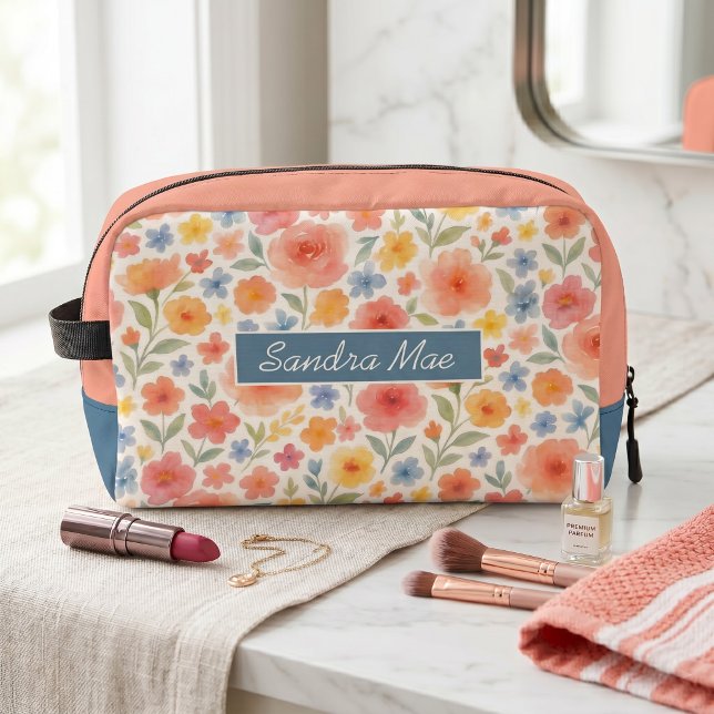 Classy Chic Floral Art Pattern Toiletry Bag (Creator Uploaded)