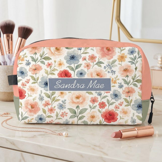Classy Chic Floral Art Pattern Toiletry Bag (Creator Uploaded)