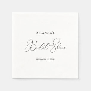 Classy Chic Minimalist Bridal Shower Napkins