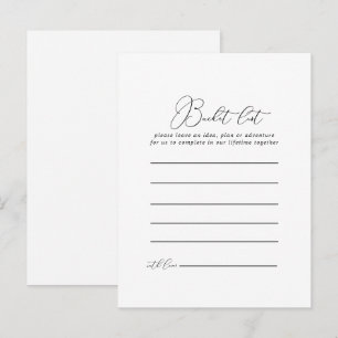 Classy Chic Minimalist Bucket List Cards