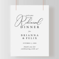 Classy Chic Minimalist Rehearsal Dinner Welcome