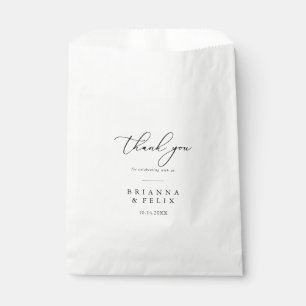 Classy Chic Minimalist Thank You Wedding Favour Bags