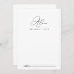 Classy Chic Minimalist Wedding Advice Card<br><div class="desc">This classy chic minimalist wedding advice card is perfect for a rustic wedding. The simple and elegant design features classic and fancy script typography in black and white. These cards are perfect for a wedding, bridal shower, baby shower, graduation party & more. Personalise the cards with the names of the...</div>