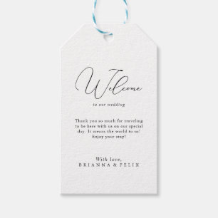 Classy Chic Minimalist Wedding Welcome Gift Tags