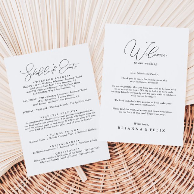 Classy Chic Minimalist Wedding Welcome Letter (Creator Uploaded)