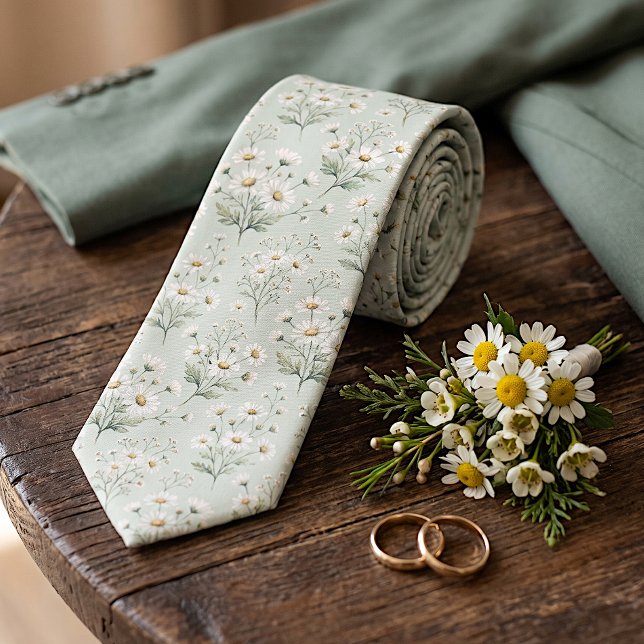 Classy Chic Necktie With Delicate Floral Art (Creator Uploaded)