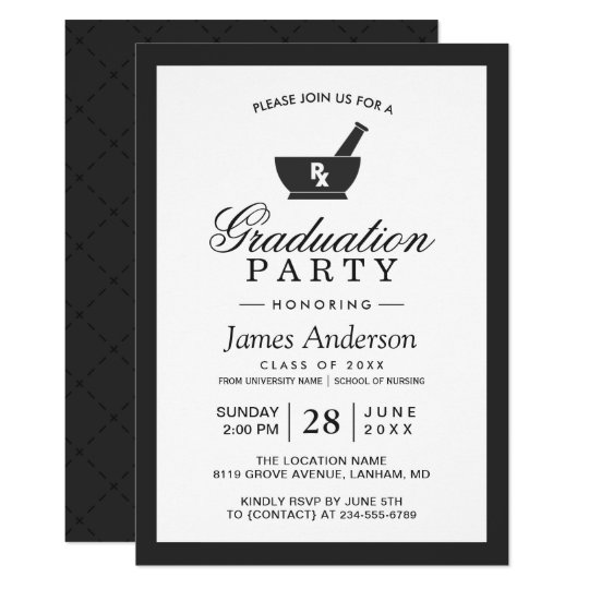 Pharmacy School Graduation Party Invitations 8