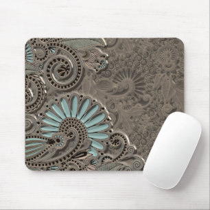 Classy Chic Pretty Damask Paisley Floral Pattern M Mouse Mat