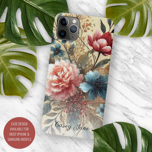 Classy Chic Roses Fine Art Botanical Painting iPhone Case (Creator Uploaded)