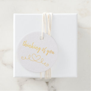 Classy Chic Thinking Of You Heart Favour Tags