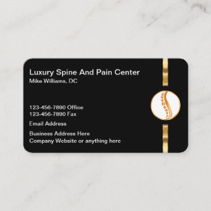 Classy Chiropractor Medical Business Cards