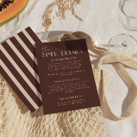 Classy Chocolate Brown Old Money Wedding Details
