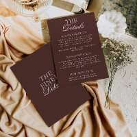 Classy Chocolate Brown Old Money Wedding Details