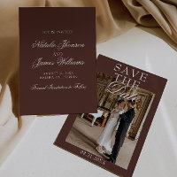 Classy Chocolate Cocoa Old Money Photo Wedding