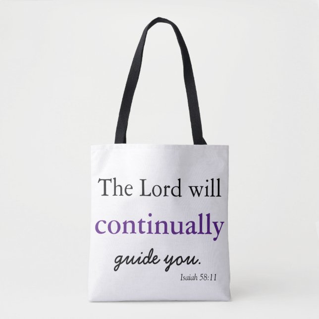 Classy Christian The Lord Will Guide You Tote Bag (Front)