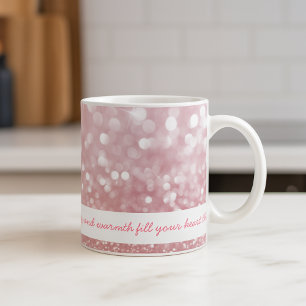 Classy Christmas Custom Pink Sparkle Mug