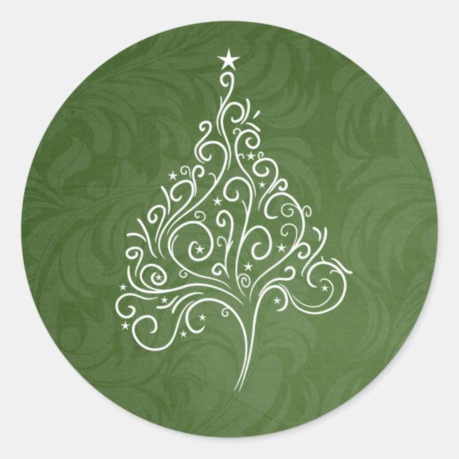 Classy Christmas Envelope Sticker (Front)