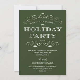 CLASSY CHRISTMAS HOLIDAY PARTY INVITATION