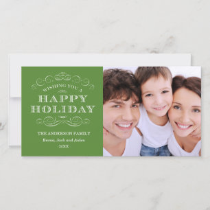 CLASSY CHRISTMAS HOLIDAY PHOTO CARD