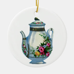 Classy Christmas Ornament Ceramic Round Tea Cup