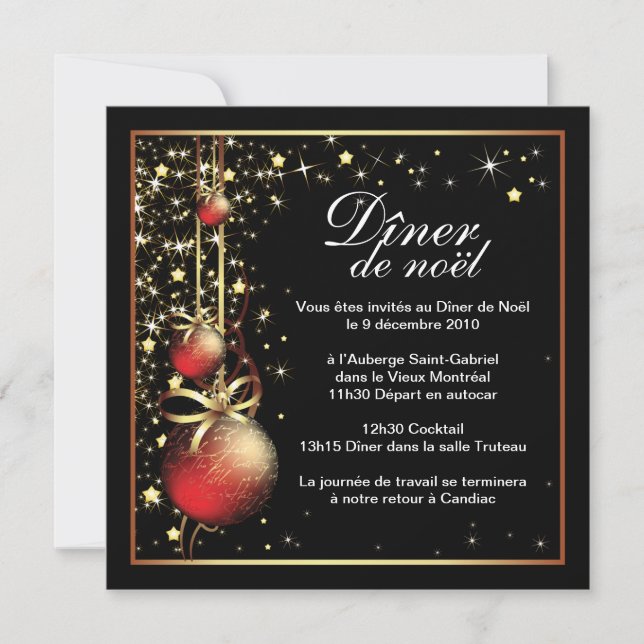 Classy Christmas Party Invitation (Front)