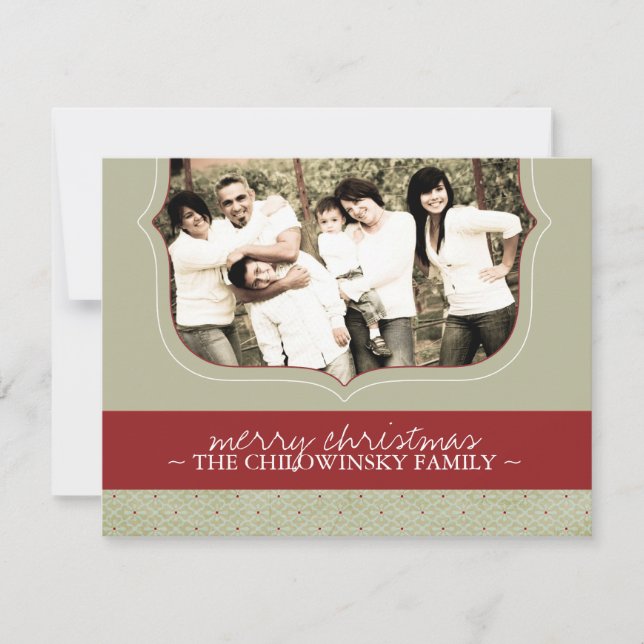 Classy Christmas Photo Card (Front)