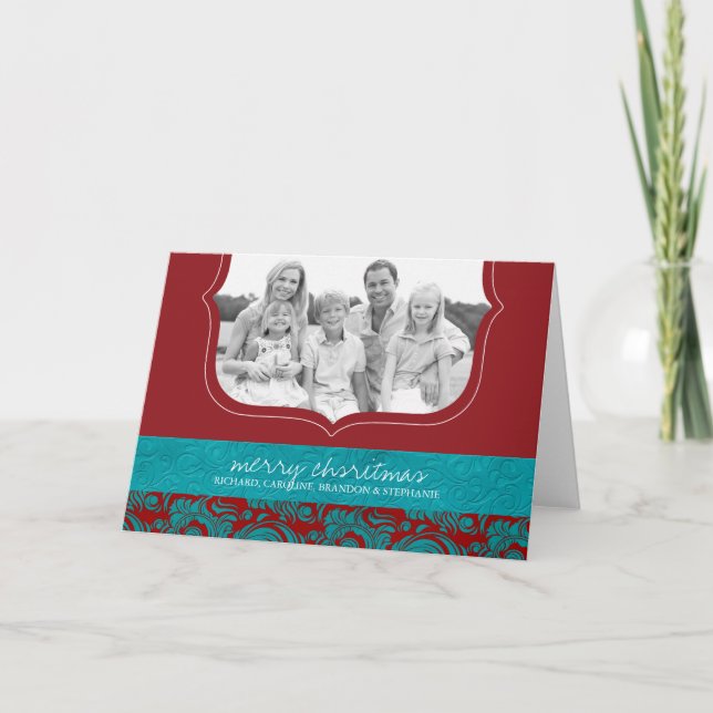 Classy Christmas Photo Greeting Card (Front)