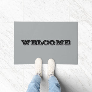 Classy Christmas Silver Winter Solid Colour Doormat