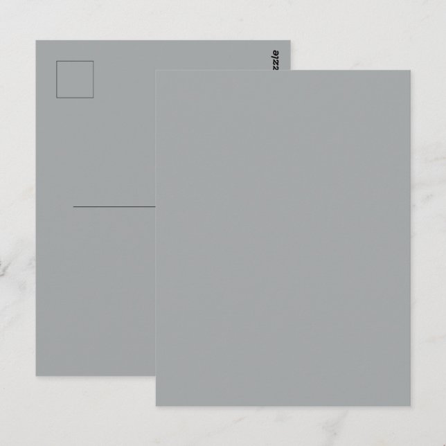 Classy Christmas Silver Winter Solid Colour Postcard (Front/Back)