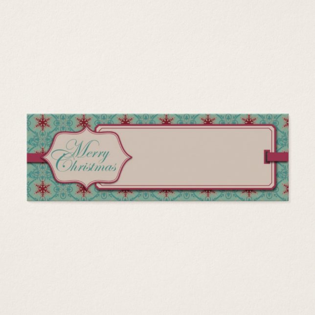 Classy Christmas Skinny Gift Tag (Front)