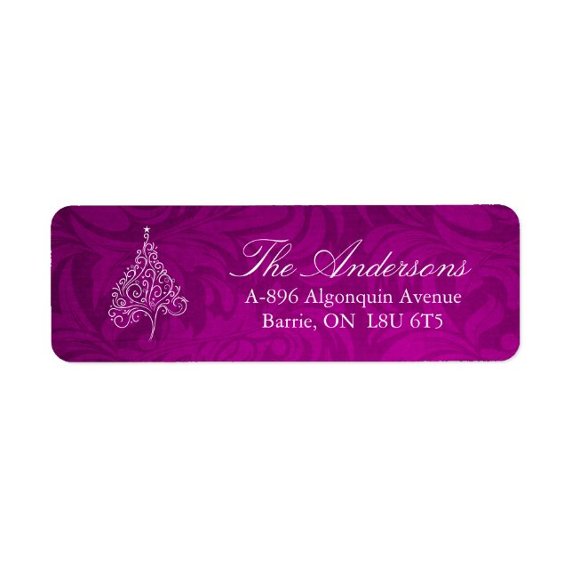 Classy Christmas Tree Address Labels (Front)