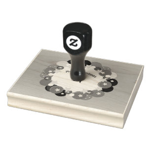 Classy Christmas Wreath with Monogram Rubber Stamp