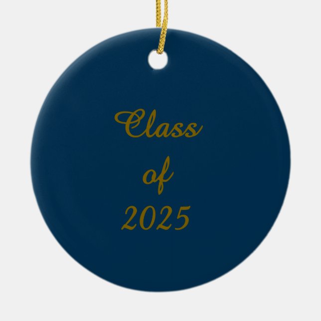Classy Class of 2025 Ceramic Tree Decoration (Front)