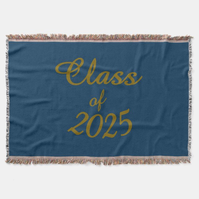 Classy Class of 2025 Throw Blanket (Front)