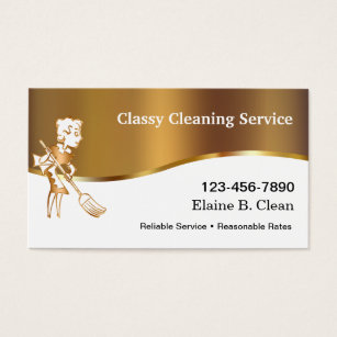cleaning business cards