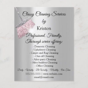 Classy Cleaning Services House Keeping Gray Pink F Flyer