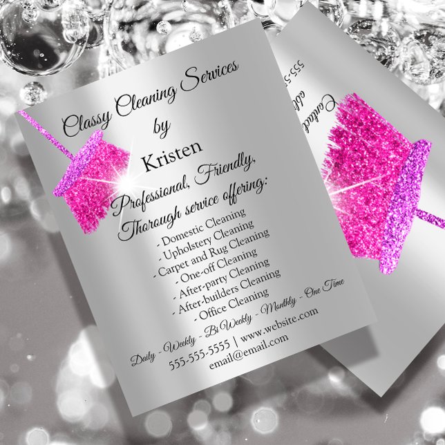 Classy Cleaning Services House Keeping Gray Pink Flyer (Classy Cleaning Services House Keeping Gray Pink Flyer Price List )