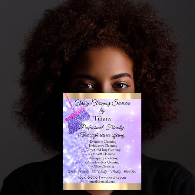 Classy Cleaning Services House Keeping Purple Flyer (Classy Cleaning Services House Keeping Purple Flyer )
