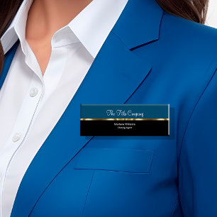 Classy Closing Agent Theme Real Estate Name Tag