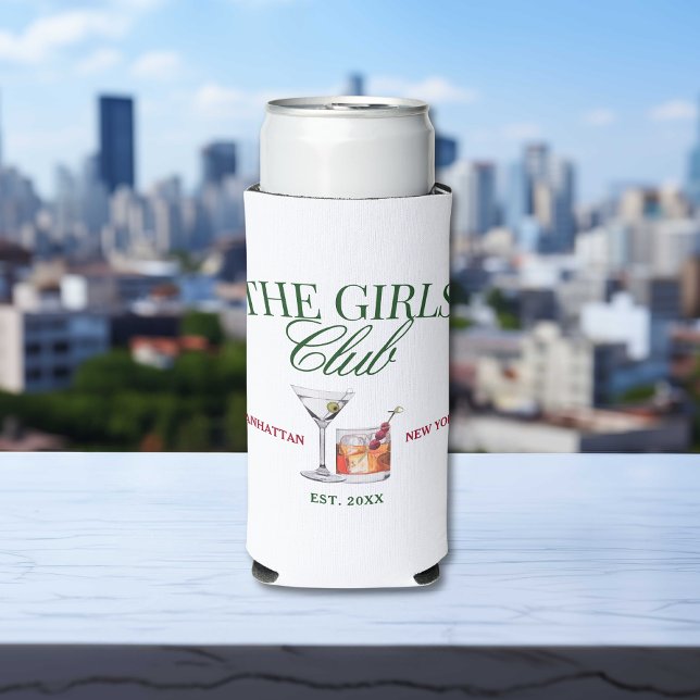 Classy Cocktails Green & Red Girl's Club Seltzer Can Cooler (Creator Uploaded)